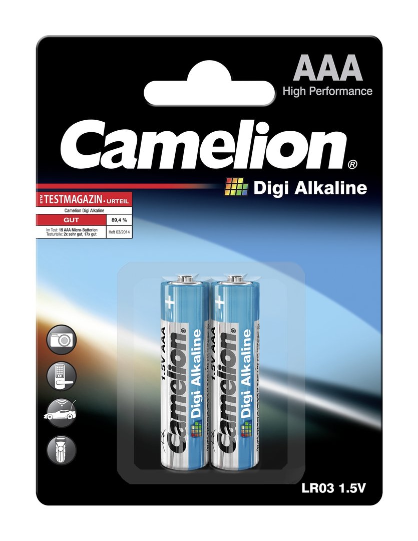 Camelion LR03 Batterie Digi Alkaline, AAA/Micro 2-er Blister