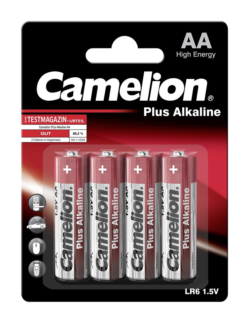 Camelion LR6 Batterie Plus Alkaline, AA/Mignon 4-er Blister