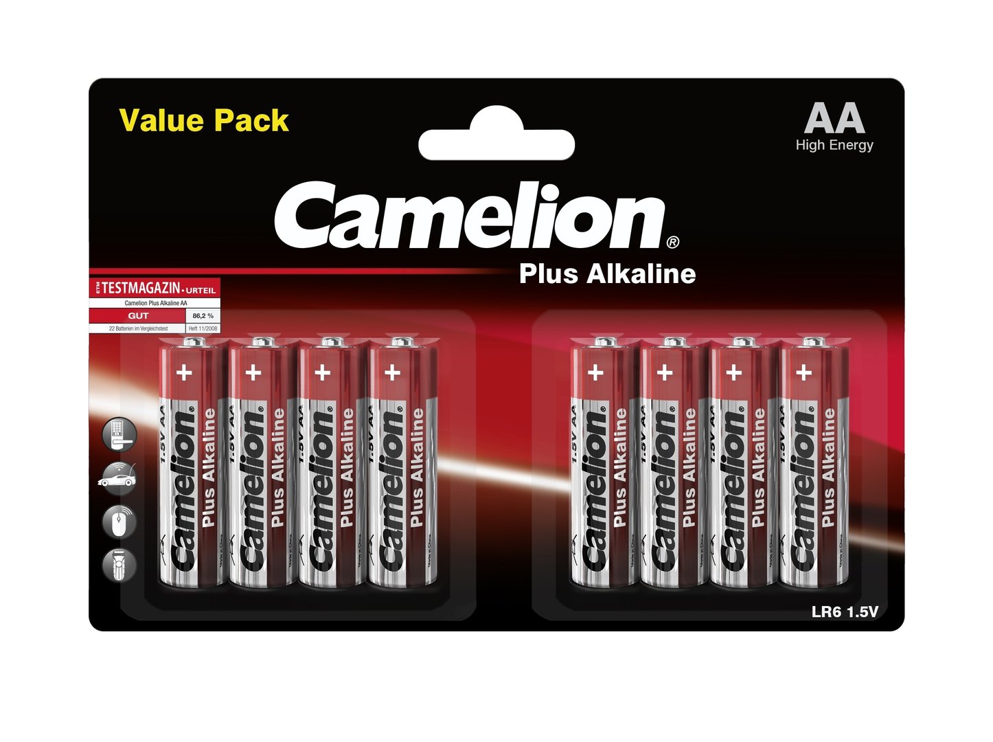 Camelion LR6 Batterie Plus Alkaline, AA/Mignon 4+4-er Blister