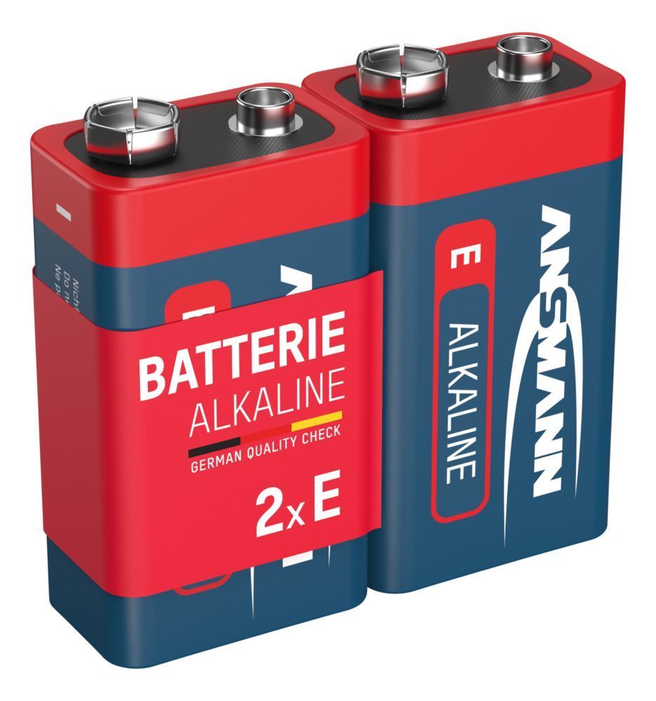 Ansmann 6LR61 Batterie Red (Alkaline), 9V-Block 2-er Folie