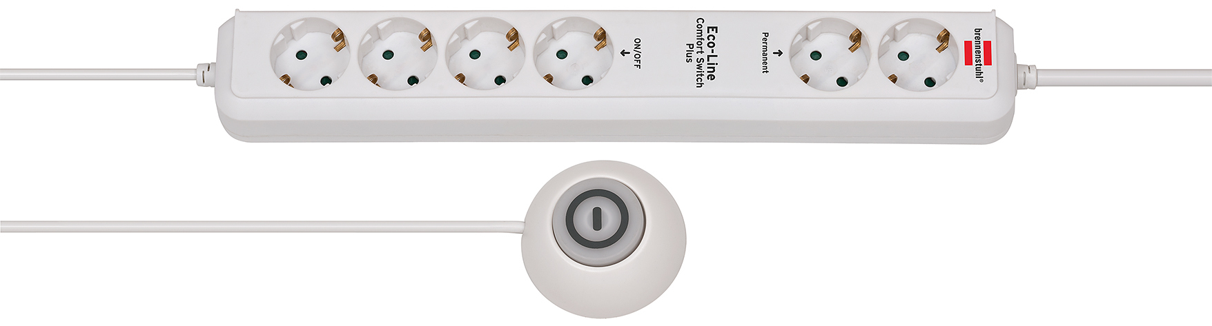 Brennenstuhl Eco-Line Comfort Switch Plus EL CSP 24 Steckdosenleiste 6-fach weiss