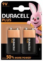 Duracell Plus Power 6LR61 9V-Block Batterie (Alkaline), 2-er Blister