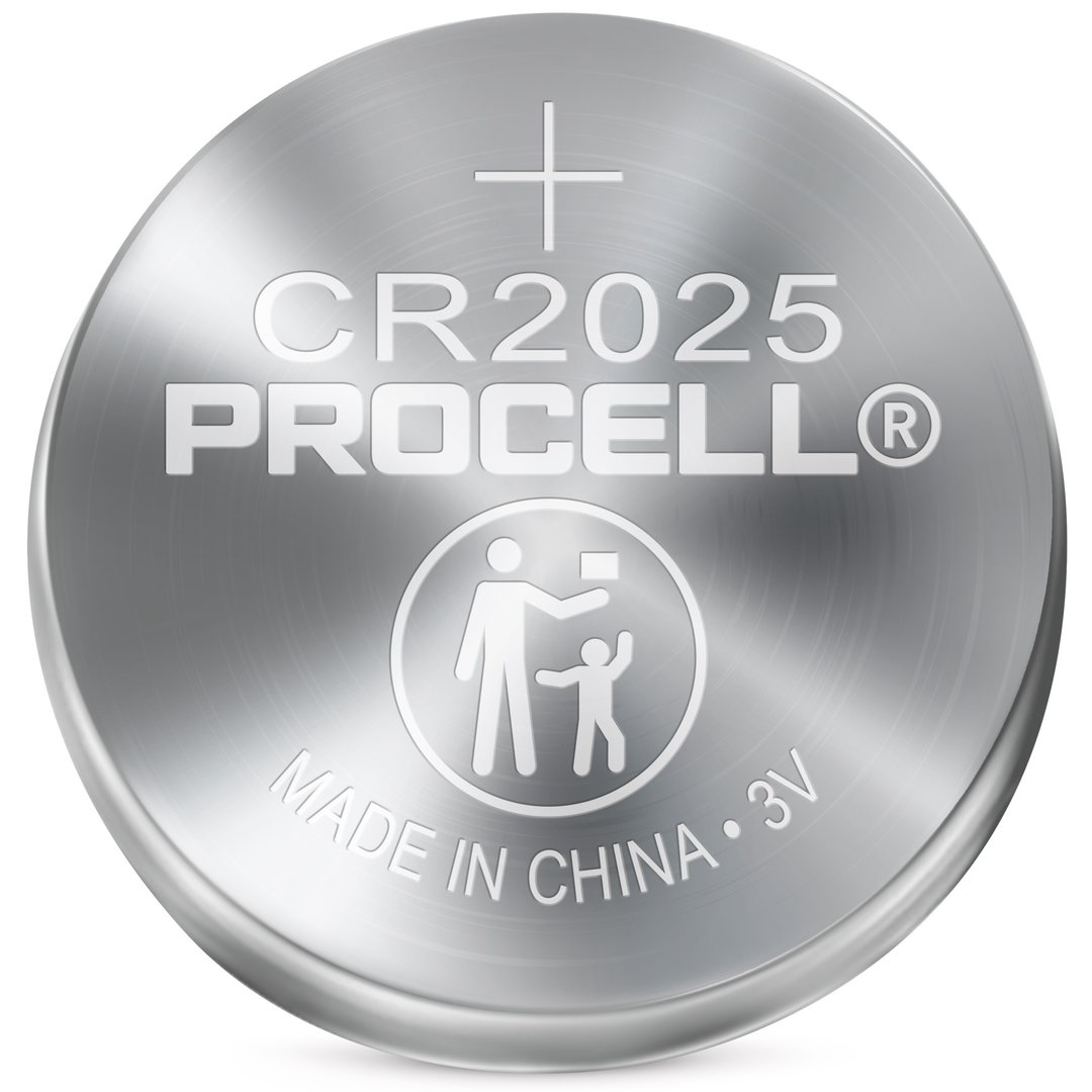 Duracell Procell Knopfzelle CR2025 3V (Lithium), 5-er Blister