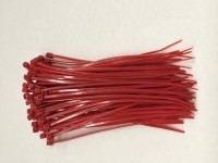 Kabelbinder 142x2,5mm, rot, mit Kunststoffzunge (100-er Pack)